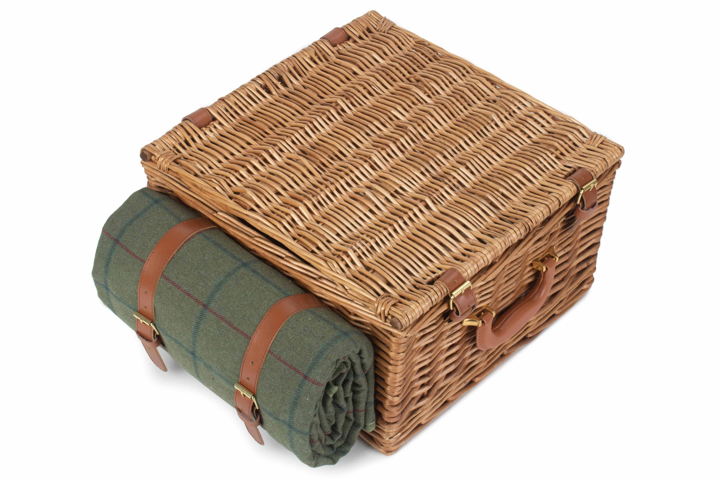 2 Person Deluxe Green Tweed Hamper