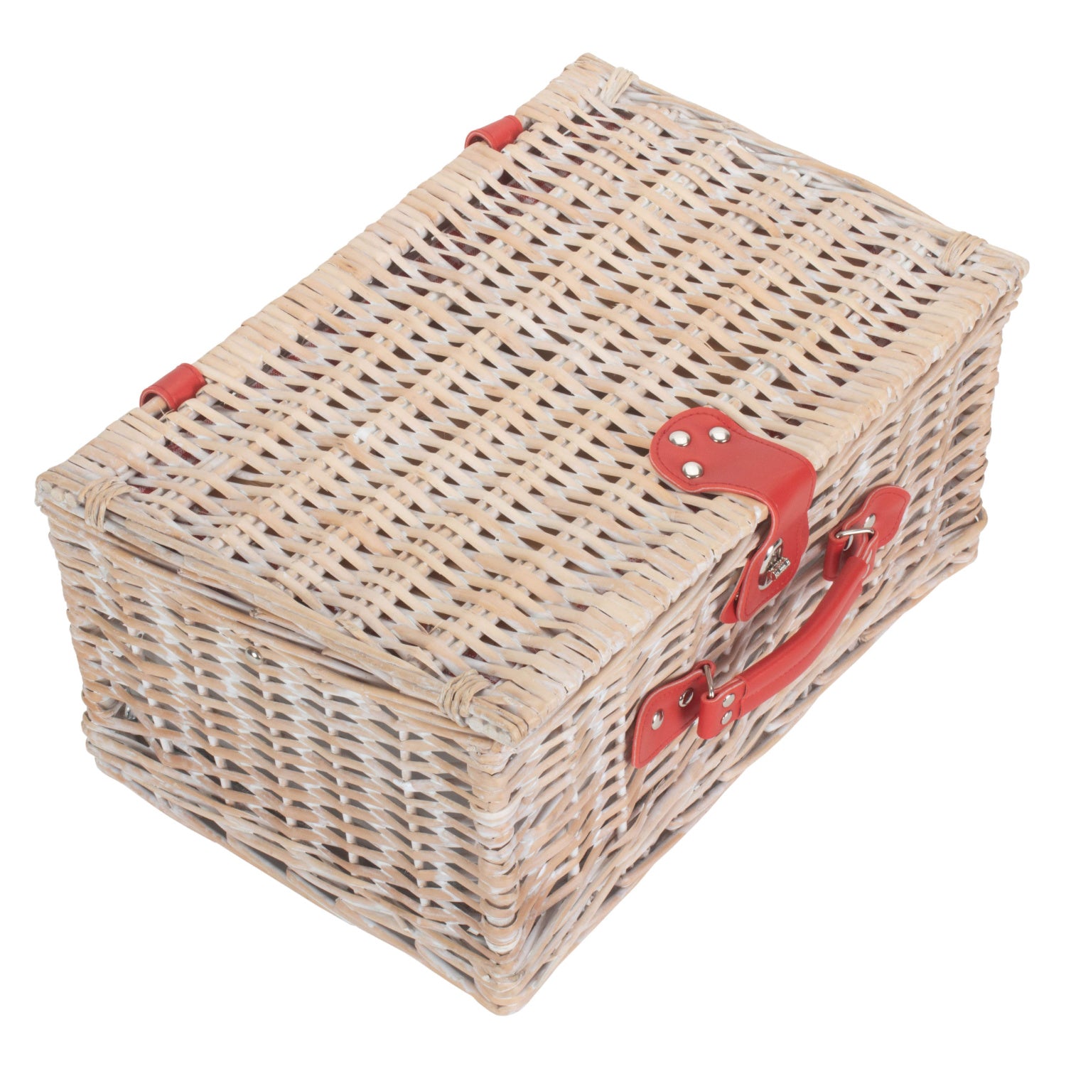 2 Person Red & White Gingham Fitted Hamper
