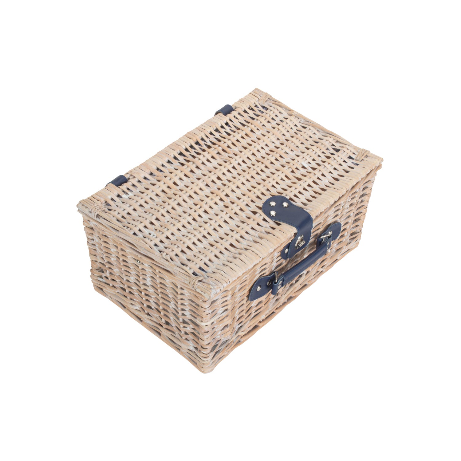 2 Person Blue & White Gingham Fitted Hamper