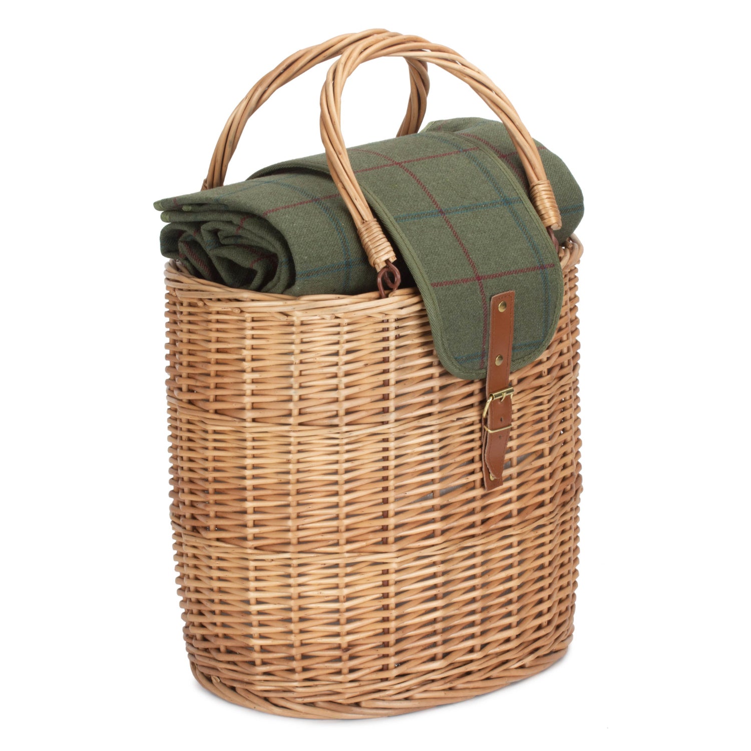 Oval Tweed Chiller Hamper Basket