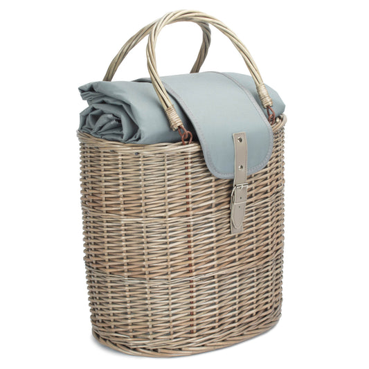 Oval Grey Chiller Hamper Basket