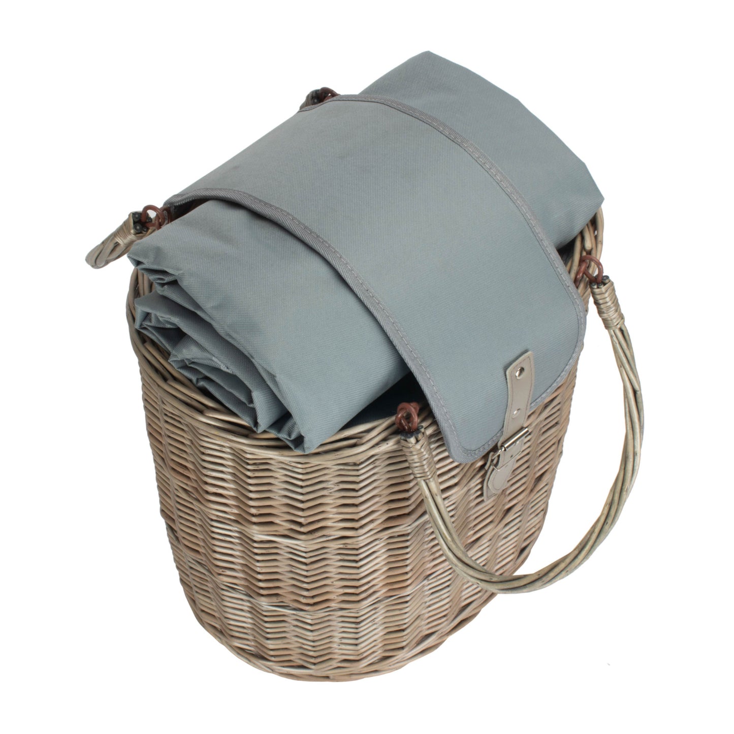 Oval Grey Chiller Hamper Basket