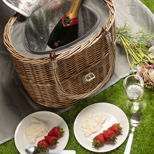 Oval Grey Chiller Hamper Basket