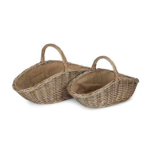 Antique Wash Harvesting Basket Set 2