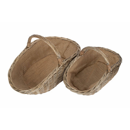 Antique Wash Harvesting Basket Set 2