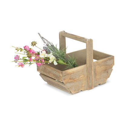 Medium Oak Effect Wooden Trug