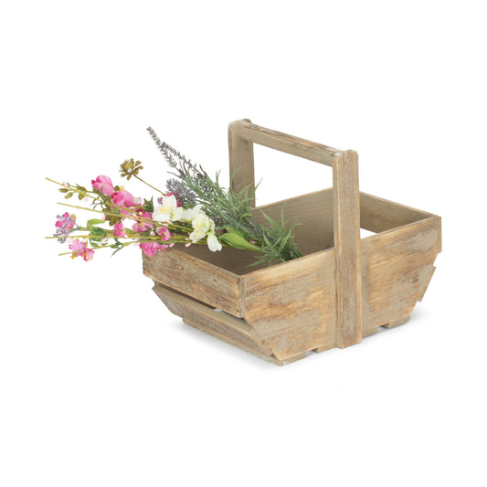 Medium Oak Effect Wooden Trug