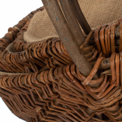 Oval Unpeeled Willow Garden Trug Set 3