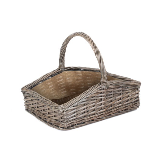 Large Slope-Sided Hessian Lined Gardening Trug