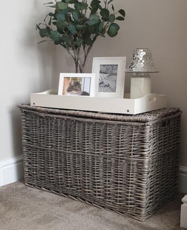 Wovenhill Wicker Grey Wash Hamper