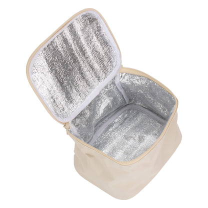 Cream Insulated Lunch and Picnic Cooler Bag
