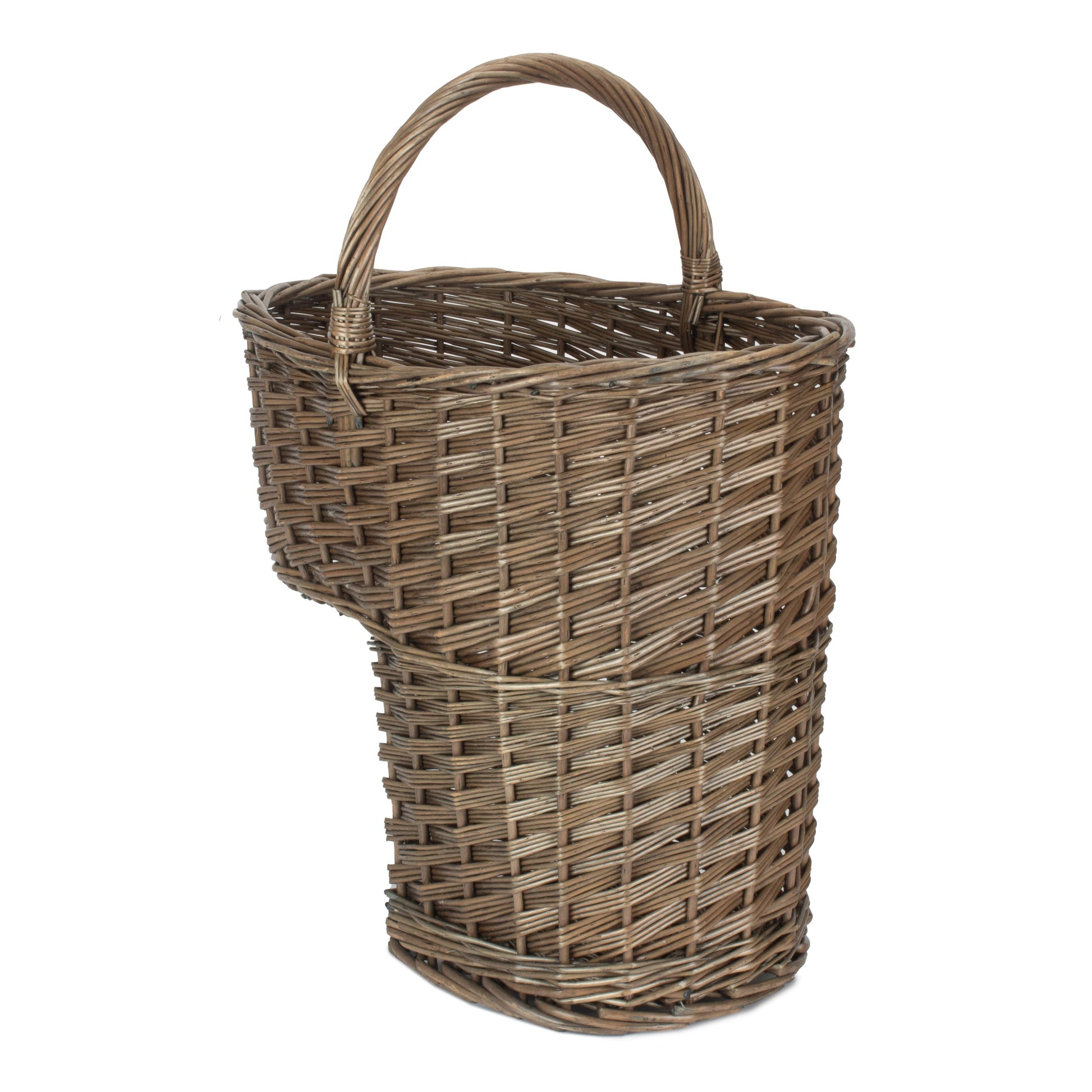 Antique Wash Willow Stairs Basket