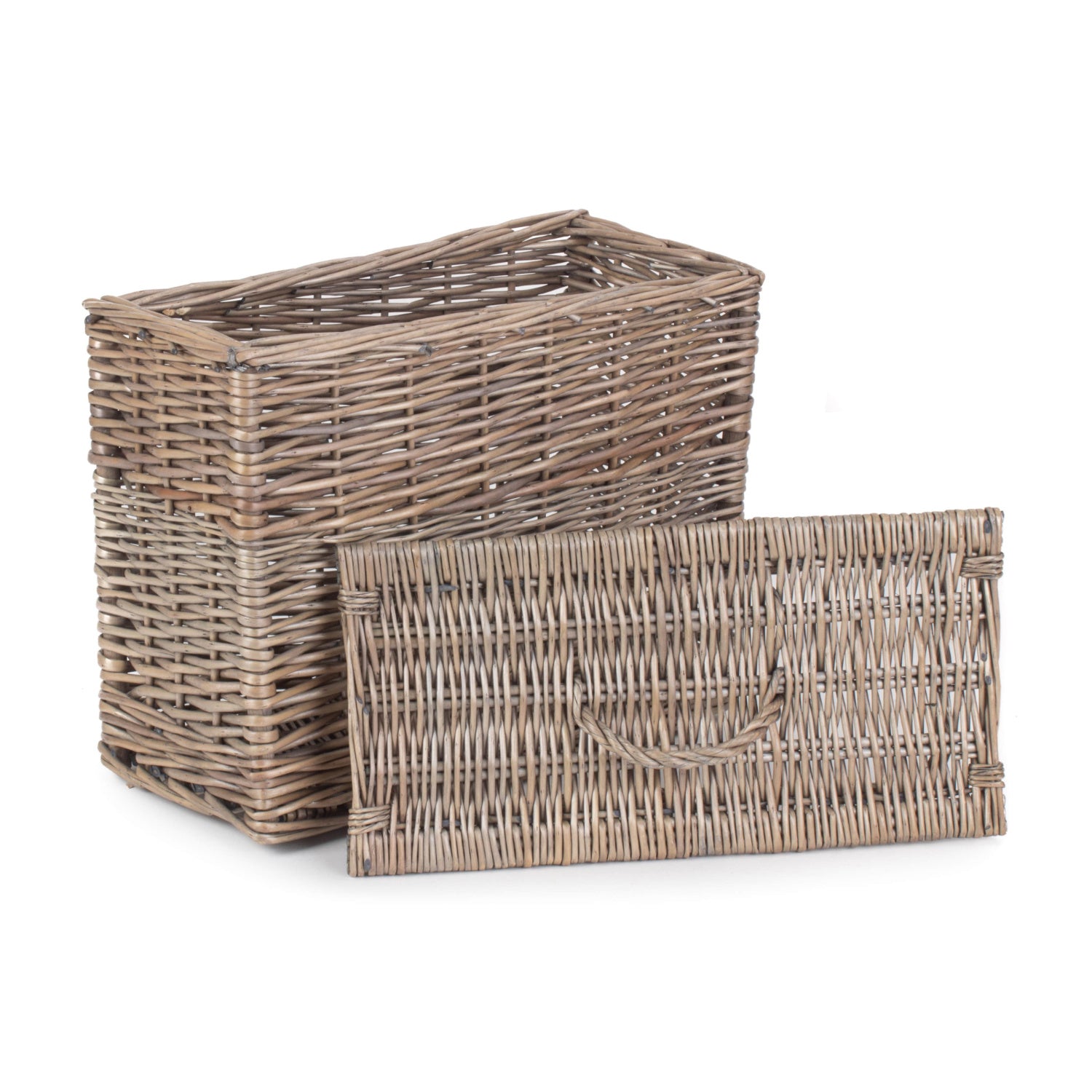Rectangular Toilet and Bathroom Tidy Lidded Basket