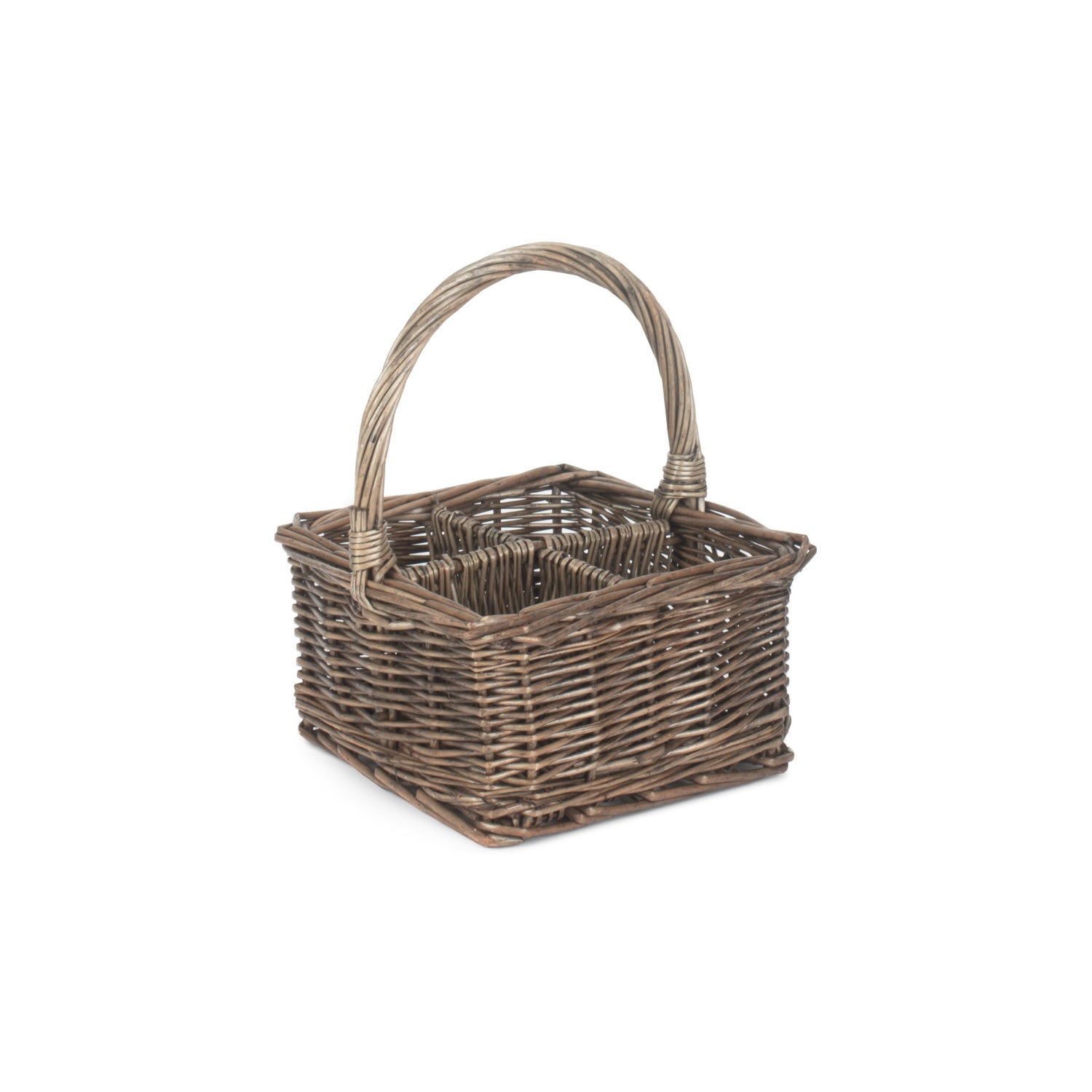 Antique Wash Square 4 Section Cutlery Basket