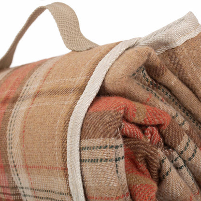Autumn Red Tartan Waterproof Picnic Blanket Rug