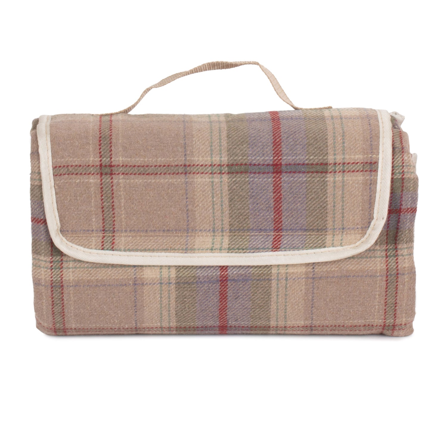 Lavender Tartan Waterprrof Picnic Blanket Rug