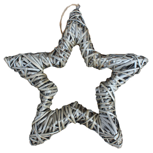 Antique Wash Willow Open Star Wreath