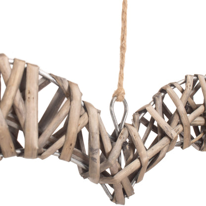 Flat Open Heart Willow Wreath - Large