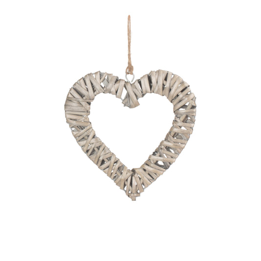 Flat Open Heart Willow Wreath - Small