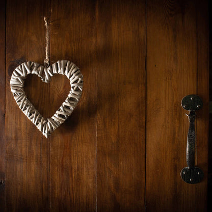 Flat Open Heart Willow Wreath - Small