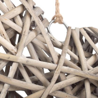 Full Antique Wash Willow Heart Wreath - Small