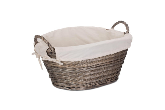 Wash Basket with White Lining - Small