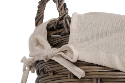 Wash Basket with White Lining - Small