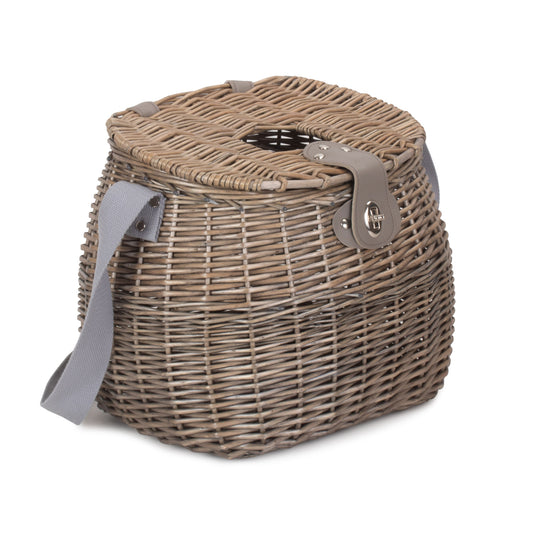 Antique Wash Willow Fishing Creel Picnic Basket