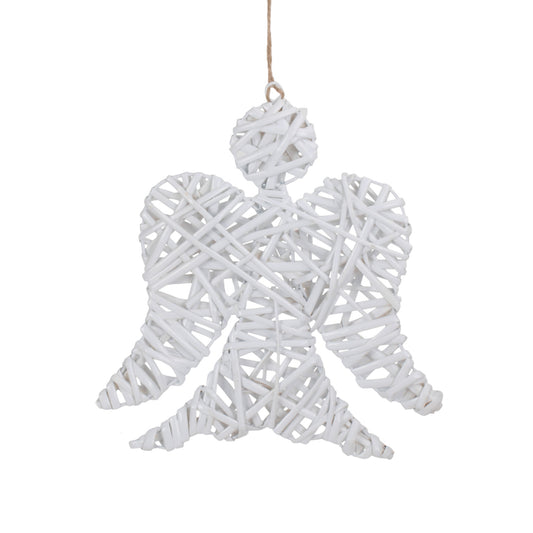 White Willow Angel Decoration