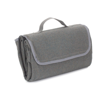 Grey Tweed Waterproof Picnic Blanket