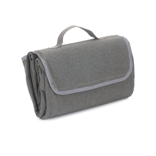 Grey Tweed Waterproof Picnic Blanket