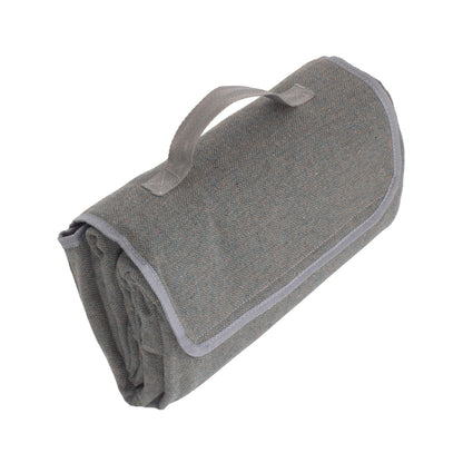 Grey Tweed Waterproof Picnic Blanket