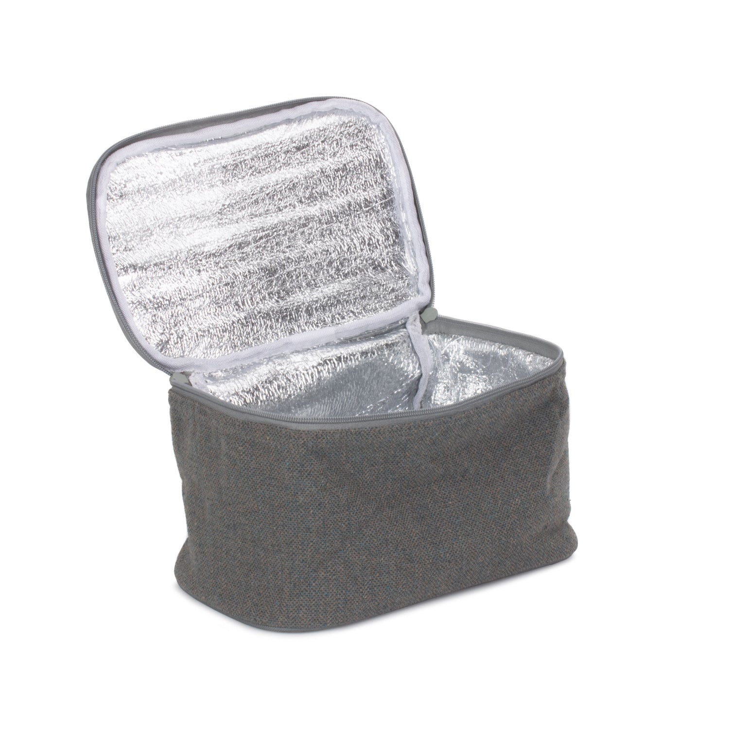 Grey Tweed Insulated Lunch and Picnic Cooler Bag
