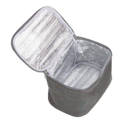Grey Tweed Insulated Lunch and Picnic Cooler Bag