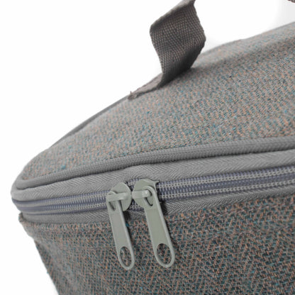 Grey Tweed Insulated Lunch and Picnic Cooler Bag