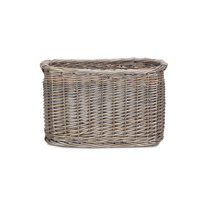 Antique Wash Willow Oval Toilet and Bathroom Organiser Basket