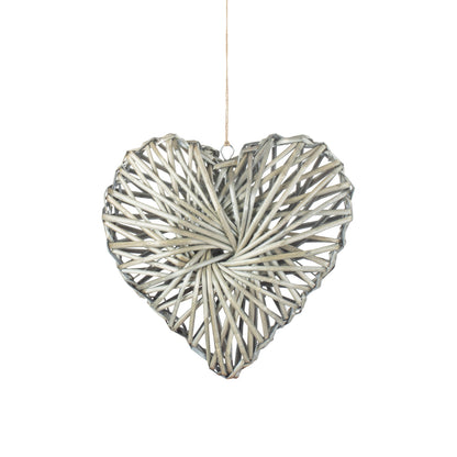 Grey Willow Heart Wreath - Small