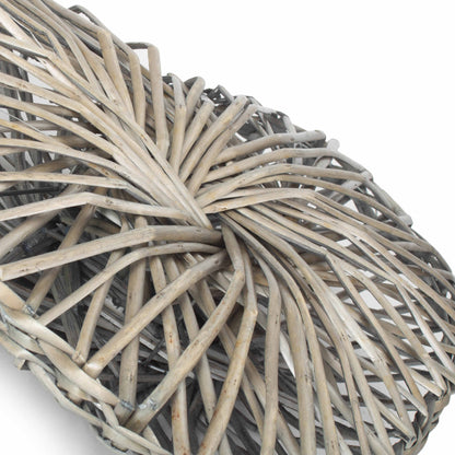 Grey Willow Heart Wreath - Medium