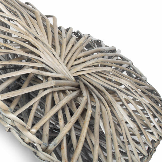 Grey Willow Heart Wreath - Medium