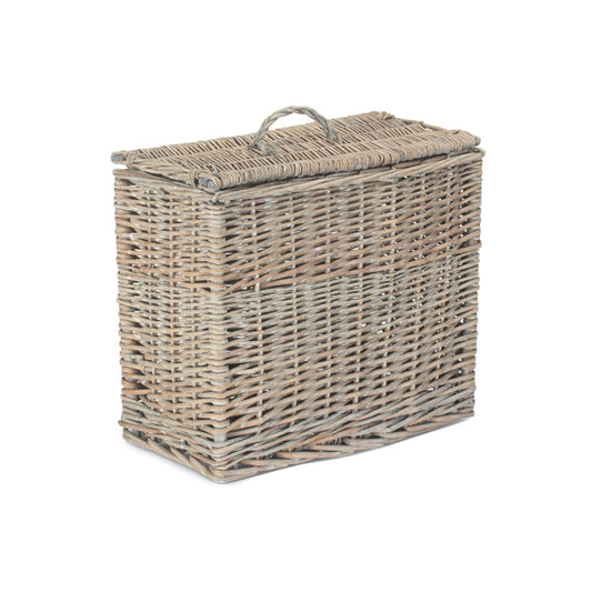 Grey Wash Willow Rectangular Toilet and Bathroom Tidy