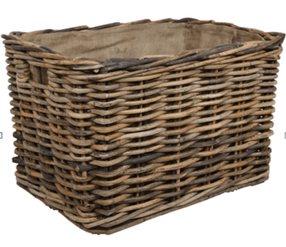 Wovenhill Bamboo Rattan Rectangle Log Basket