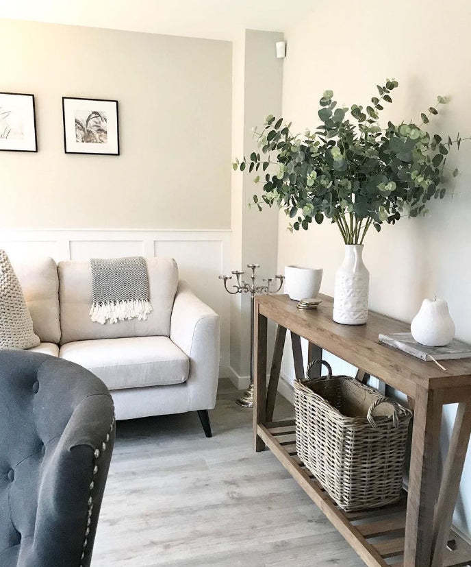 Wovenhill Kubu Rattan Oblong Lined Log Baskets with Hoop Handles