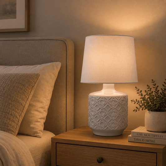 Mara Grey Ceramic Table Lamp