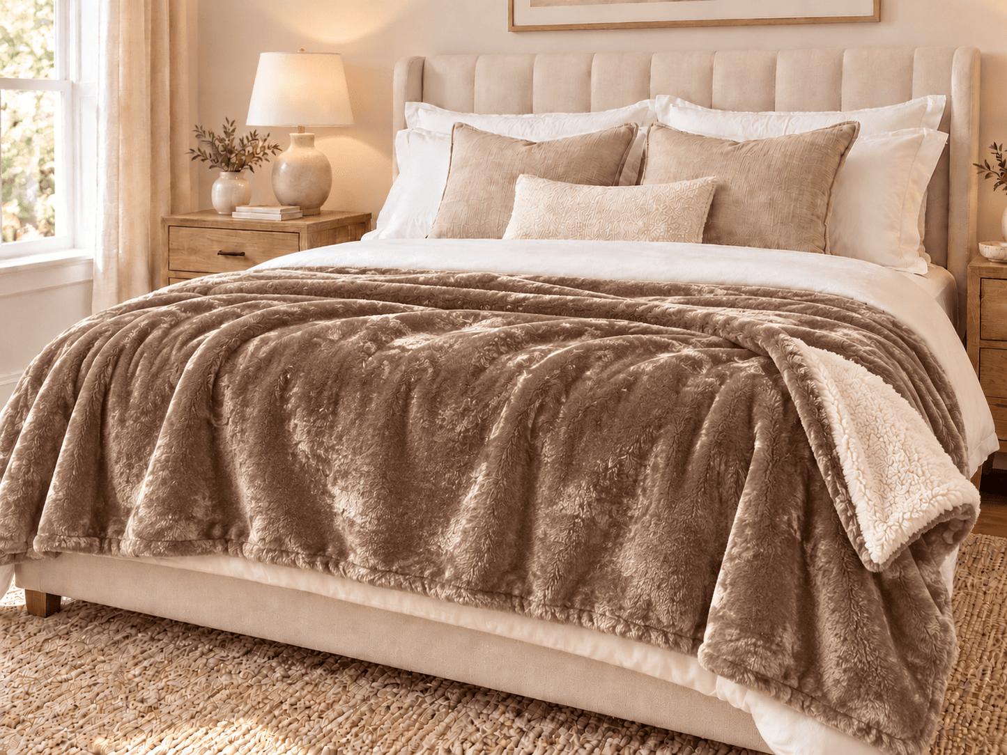 Homestead Textiles Luxury Sherpa Throw