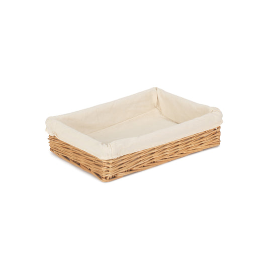 Medium Lined Straight-Sided Rectangular Tray Basket