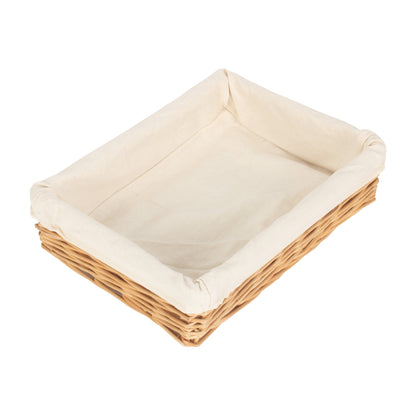 Medium Lined Straight-Sided Rectangular Tray Basket