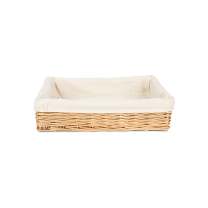 Medium Lined Straight-Sided Rectangular Tray Basket