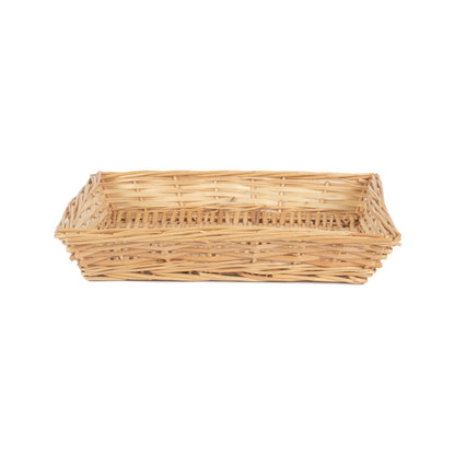 Rectangular Flat Split Willow Tray Basket