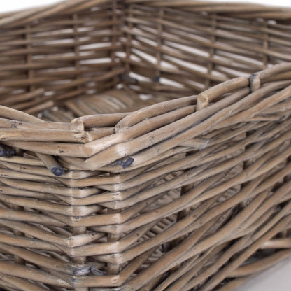 Medium Antique Wash Straight-Sided Tray Basket