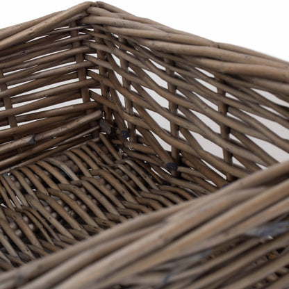 Medium Antique Wash Straight-Sided Tray Basket